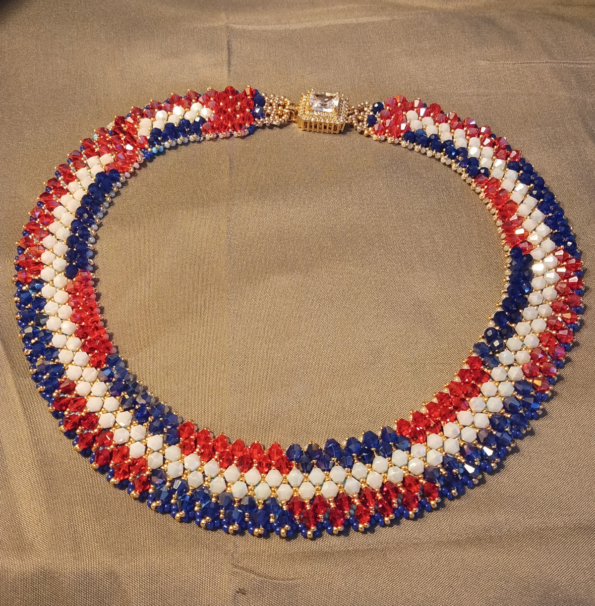 Necklace American flag colors