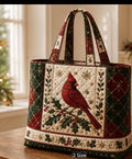 Large tote with zipper cardinal